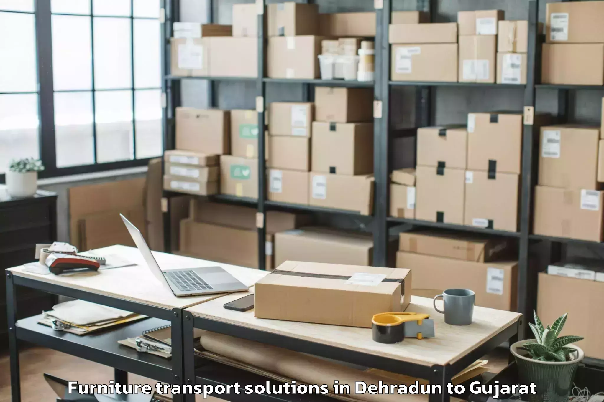 Top Dehradun to Chhota Udepur Furniture Transport Solutions Available